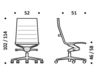 Схема Кресло ICF Office 2015 1943143 510 Современный / Скандинавский / Модерн