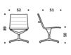 Схема Стул ICF Office 2015 1943053 F54 Современный / Скандинавский / Модерн