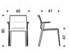 Схема Стул с подлокотниками ICF Office 2015 3686603 510 Современный / Скандинавский / Модерн