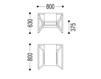 Схема Кресло для террасы M3-CHAIR Neue Wiener Werkstaette Sofas and chairs 2015 M3C80 1 Современный / Скандинавский / Модерн