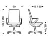 Схема Кресло ICF Office 2015 26033399 98D Современный / Скандинавский / Модерн