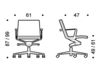 Схема Кресло ICF Office 2015 1973103 F29 Современный / Скандинавский / Модерн