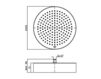 Схема Лейка душевая потолочная Zucchetti Kos Shower plus Z94141 Минимализм / Хай-тек