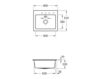 Схема Раковина накладная SUBWAY 60 S Villeroy & Boch Kitchen 3309 01 KG Современный / Скандинавский / Модерн