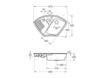 Схема Раковина накладная ARENA CORNER Villeroy & Boch Kitchen 6729 02 i2 Современный / Скандинавский / Модерн