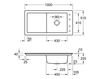 Схема Раковина накладная TIMELINE 60 Villeroy & Boch Kitchen 6790 01 KD Современный / Скандинавский / Модерн