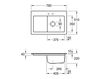 Схема Раковина накладная SUBWAY 45 Villeroy & Boch Kitchen 6714 02 i4 Современный / Скандинавский / Модерн