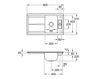 Схема Раковина накладная LAOLA 50 Villeroy & Boch Kitchen 6778 02 FU Современный / Скандинавский / Модерн