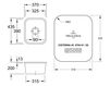 Схема Раковина накладная CISTERNA 45 Villeroy & Boch Kitchen 6704 02 KR Современный / Скандинавский / Модерн