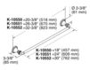 Схема Держатель для полотенец Devonshire Kohler 2015 K-10552-BV Современный / Скандинавский / Модерн