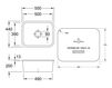 Схема Раковина встраиваемая CISTERNA 60C Villeroy & Boch Kitchen 6706 01 KG Современный / Скандинавский / Модерн
