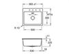 Схема Раковина встраиваемая SUBWAY 60 S FLAT Villeroy & Boch Kitchen 3309 1F S3 Современный / Скандинавский / Модерн