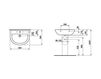 Схема Раковина подвесная Laufen Pro 8.1095.3.000.104.1 Современный / Скандинавский / Модерн