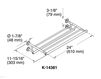Схема Держатель для полотенец Purist Kohler 2015 K-14381-BV Современный / Скандинавский / Модерн