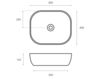 Схема Раковина накладная Olea Rectangular The Bath Collection 2015 4072/51 Современный / Скандинавский / Модерн