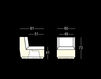 Схема Кресло для террасы BIG CUT MODULE Plust LIGHTS 8280 A4182+RED Минимализм / Хай-тек