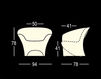 Схема Кресло для террасы OHLA Plust LIGHTS 8238 A4182 Минимализм / Хай-тек