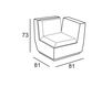 Схема Кресло для террасы BIG CUT CORNER Plust FURNITURE 6281 L6 Минимализм / Хай-тек