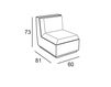 Схема Кресло для террасы BIG CUT MODULE Plust FURNITURE 6280 L6 Минимализм / Хай-тек