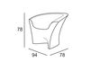 Схема Кресло для террасы OHLA Plust FURNITURE 6238 Black Минимализм / Хай-тек