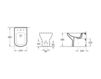 Схема Биде напольное SENTIQUE Villeroy & Boch Bathroom and Wellness 5423 00 Современный / Скандинавский / Модерн