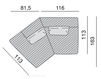 Схема Диван Sforza Vittoria Frigerio by Frigerio Poltrone e Divani 2015 VF10520 VF10508 x2 VF10400 Ар-деко / Ар-нуво / Американский