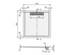 Схема Душевой поддон SQUARO SUPER FLAT Villeroy & Boch Bathroom and Wellness UDQ 0910 SQR 1V-XX Современный / Скандинавский / Модерн