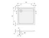 Схема Душевой поддон O.NOVO Villeroy & Boch Bathroom and Wellness UDA 0906 DEN 1V-XX Современный / Скандинавский / Модерн