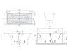 Схема Ванна LA BELLE Duo Villeroy & Boch Bathroom and Wellness UBQ 180 LAB 2V-XX Современный / Скандинавский / Модерн