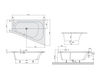 Схема Угловая ванна LOOP & FRIENDS OVAL Villeroy & Boch Bathroom and Wellness UBA 175 LFO 9REV-XX Современный / Скандинавский / Модерн