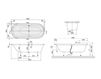 Схема Ванна REBANA Villeroy & Boch Bathroom and Wellness UBA 180 PAR 7V-XX Современный / Скандинавский / Модерн