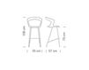 Схема Барный стул IBIS Metalmobil Light_Collection_2015 302 CR+YELLOW Современный / Скандинавский / Модерн