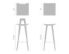 Схема Барный стул Qowood 2015 Grable High Stool Современный / Скандинавский / Модерн