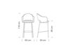 Схема Барный стул AGATHA Metalmobil Light_Collection_2015 384 A1+CR Современный / Скандинавский / Модерн