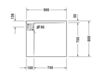 Схема Душевой поддон Duravit 2015 720151 00 0 00 0000 Современный / Скандинавский / Модерн