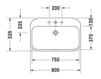 Схема Раковина подвесная Duravit 2015 231680 00 00 Современный / Скандинавский / Модерн