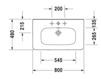 Схема Раковина накладная Duravit 2015 232080 00 00 Современный / Скандинавский / Модерн