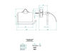 Схема Держатель для туалетной бумаги THG PÉTALE DE CRISTAL BLEU U6B.538AC Современный / Скандинавский / Модерн