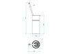 Схема Щетка для туалета THG PÉTALE DE CRISTAL BLEU U6B.4700 Современный / Скандинавский / Модерн