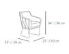 Схема Стул с подлокотниками Mambo Unlimited Ideas  2016 CROIX chair Современный / Скандинавский / Модерн
