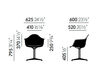Схема Стул с подлокотниками DAL Vitra. 2016 440 362 00 Современный / Скандинавский / Модерн