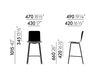 Схема Барный стул HAL Ply Stool Medium Vitra. 2016 440 224 00 Современный / Скандинавский / Модерн