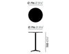 Схема Стол Bistro Stand-up Vitra. 2016 443 010 00 Современный / Скандинавский / Модерн