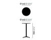 Схема Стол Bistro Stand-up Vitra. 2016 443 012 00 Современный / Скандинавский / Модерн