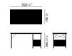 Схема Стол письменный Eames Desk Unit EDU Vitra. 2016 213 025 11 Современный / Скандинавский / Модерн