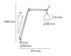 Схема Лампа напольная Tolomeo basculante reading Artemide S.p.A. 2016 A014600 A014900 Минимализм / Хай-тек