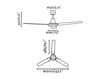Схема Вентилятор потолочный ECO INDUS Faro Ventiladores 33005 Минимализм / Хай-тек