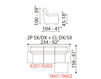 Схема Диван IBIZA Delta Salotti Italiana IBIZA SX-9201 DX-9202 + SX-9602 DX-9601 Современный / Скандинавский / Модерн
