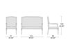 Схема Стул с подлокотниками Tecni Nova Argento 1145 SILLON Лофт / Фьюжн / Винтаж / Ретро