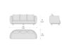 Схема Диван для террасы Tecni Nova OUTDOOR 1730 SOFA 2,03M Лофт / Фьюжн / Винтаж / Ретро